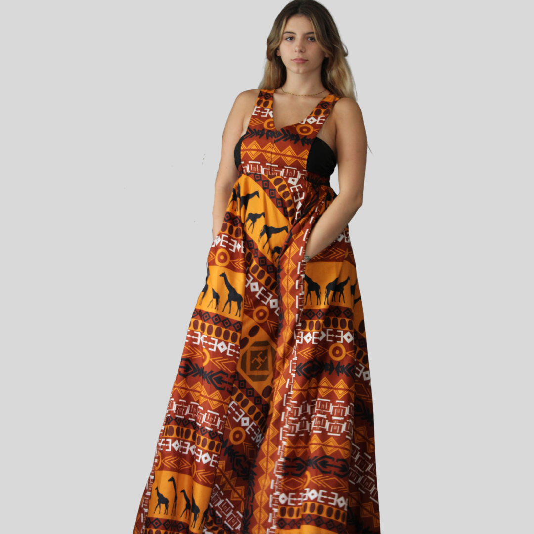 Robe longue Bogolan