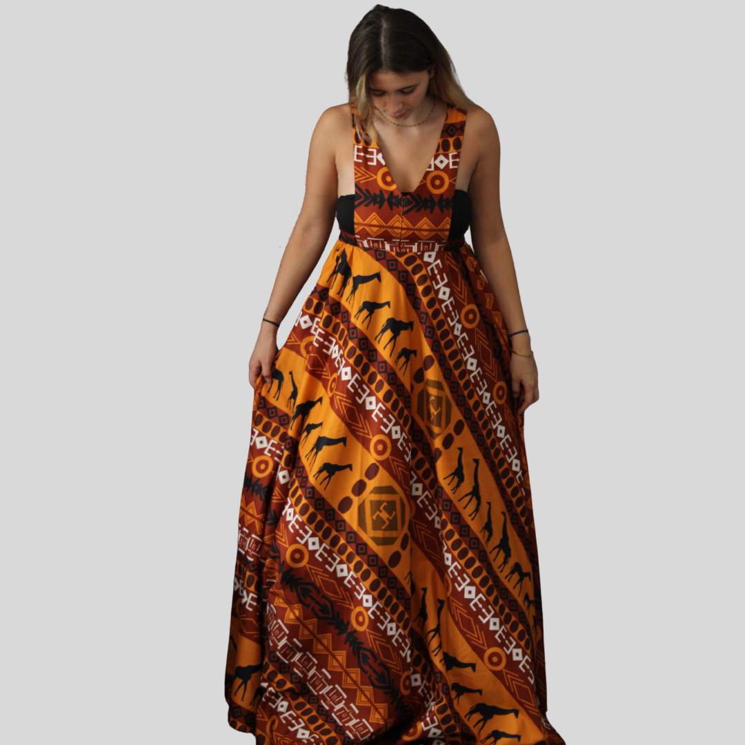 Robe longue Bogolan
