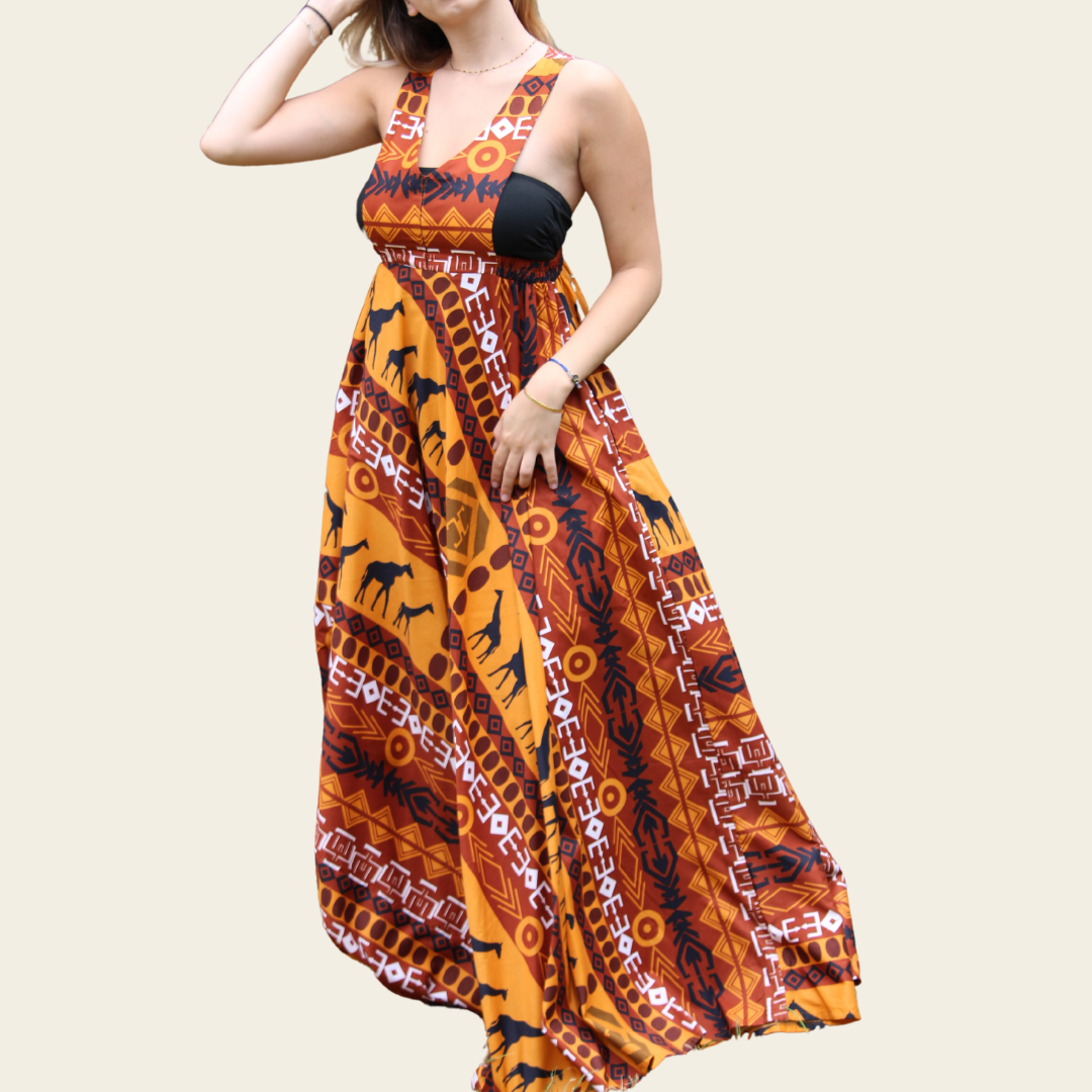 Robe longue Bogolan